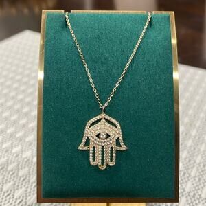 925 gold Hamsa Necklace